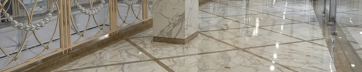Beautiful marble floor professionally installed in Pueblo, CO